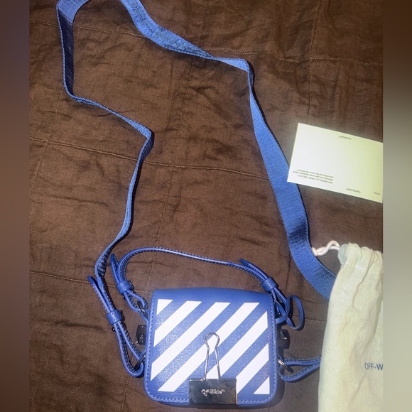 Off-White Striped Blue Crossbody Bag - Picture 2 of 9